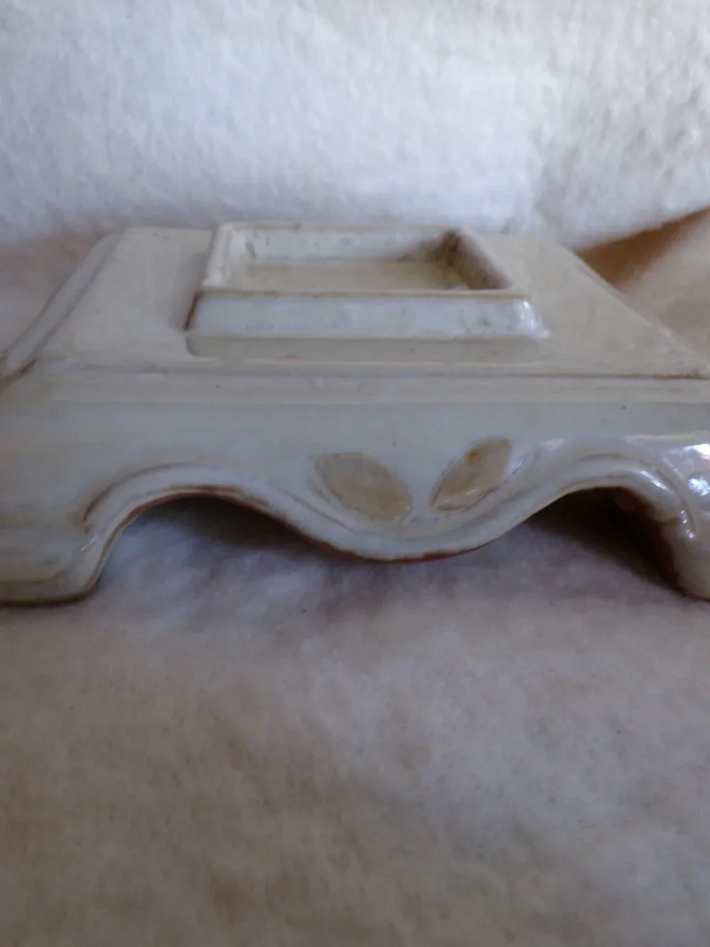 Ceramic Pagoda Style Candle Holder Butterflies